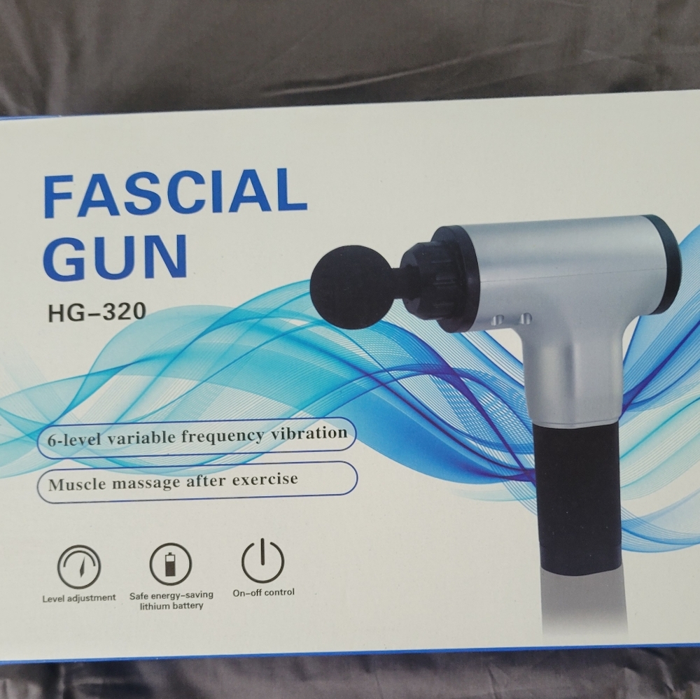 Massage gun Fascial 6 level variable frequency. Pamper yourself after long day.